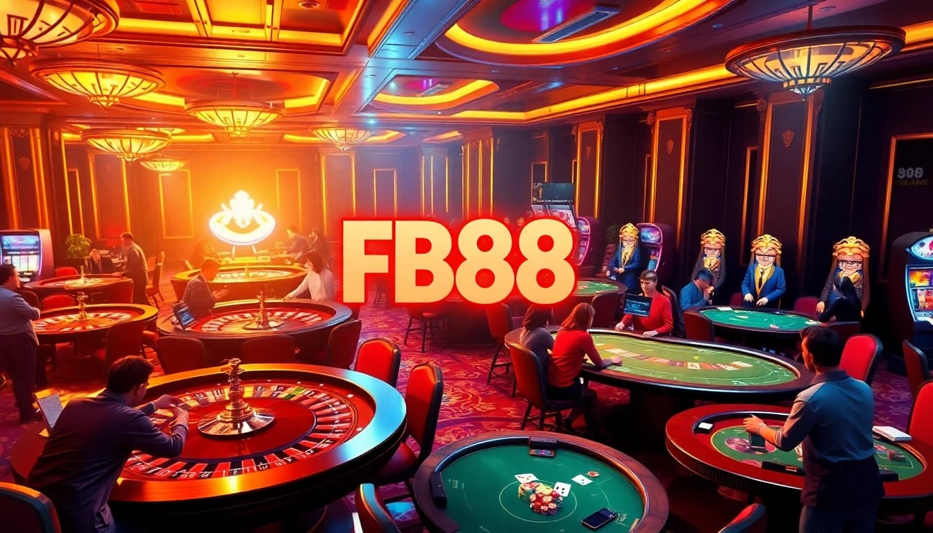 Experience high-stakes gambling at FB88 with players enjoying thrilling table games.