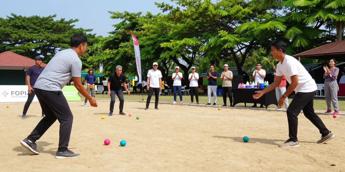 Exciting petanque match highlighting the spirit of fopikotapalopo.org community.