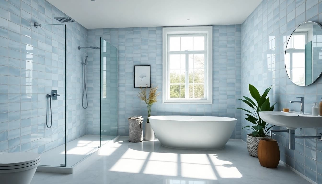 Modern bathroom designed by expert bathroom fitters with elegant fixtures.