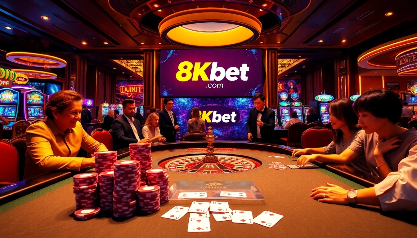 Experience thrilling moments at 8kbet com with exciting gambling action at a vibrant casino.