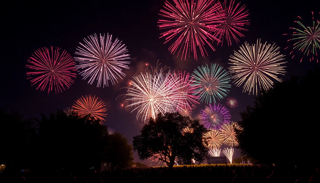 Experience stunning fireworks uk illuminating the night, captivating onlookers with vibrant colors and festive energy.