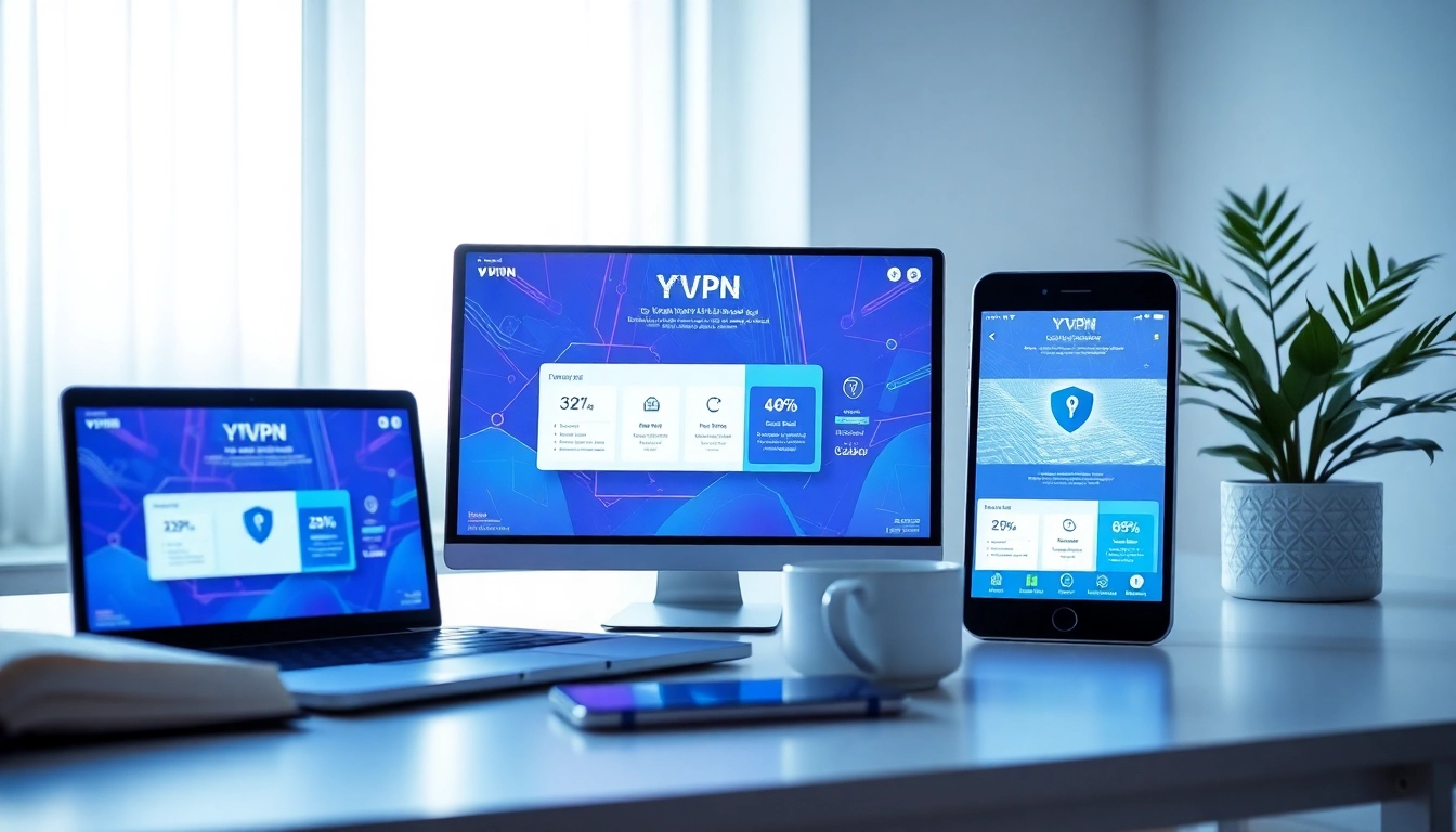 跨设备展示的快连VPN界面，展现现代科技与用户友好设计。