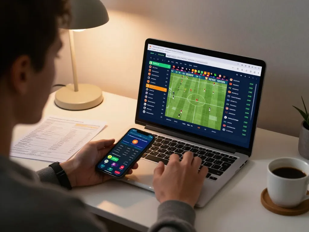 Engaging scene of trực tiếp bóng đá socolive betting with live soccer odds displayed on a laptop screen
