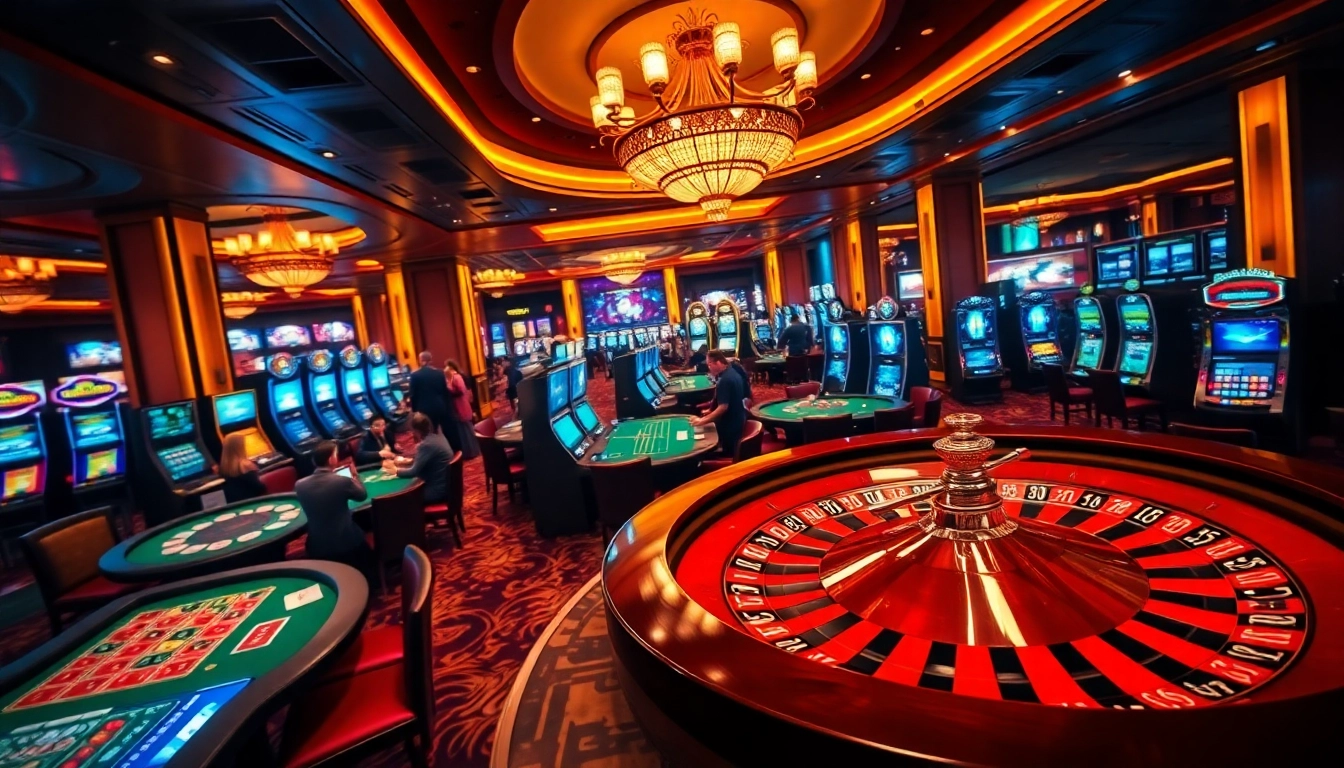 Players enjoying diverse games at Lc88 casino, immersed in the excitement of gambling.