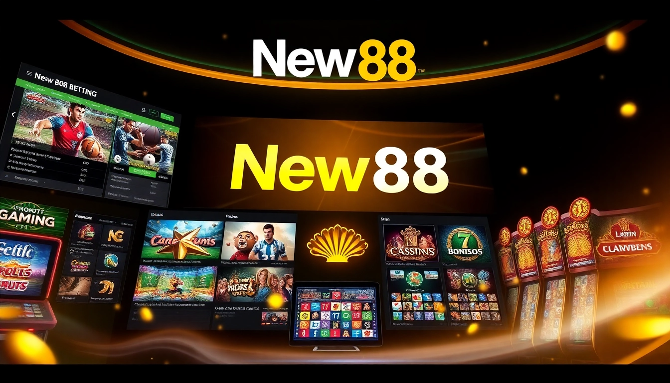 New88 gaming interface showcasing exciting online betting and casino games.