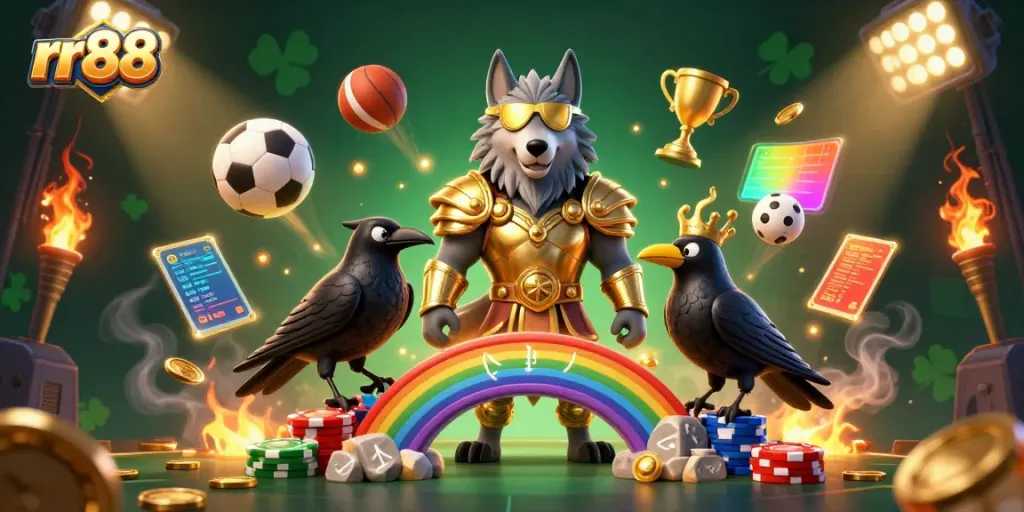 Engage in thrilling gameplay at rr88, featuring a vibrant casino scene filled with action and excitement.