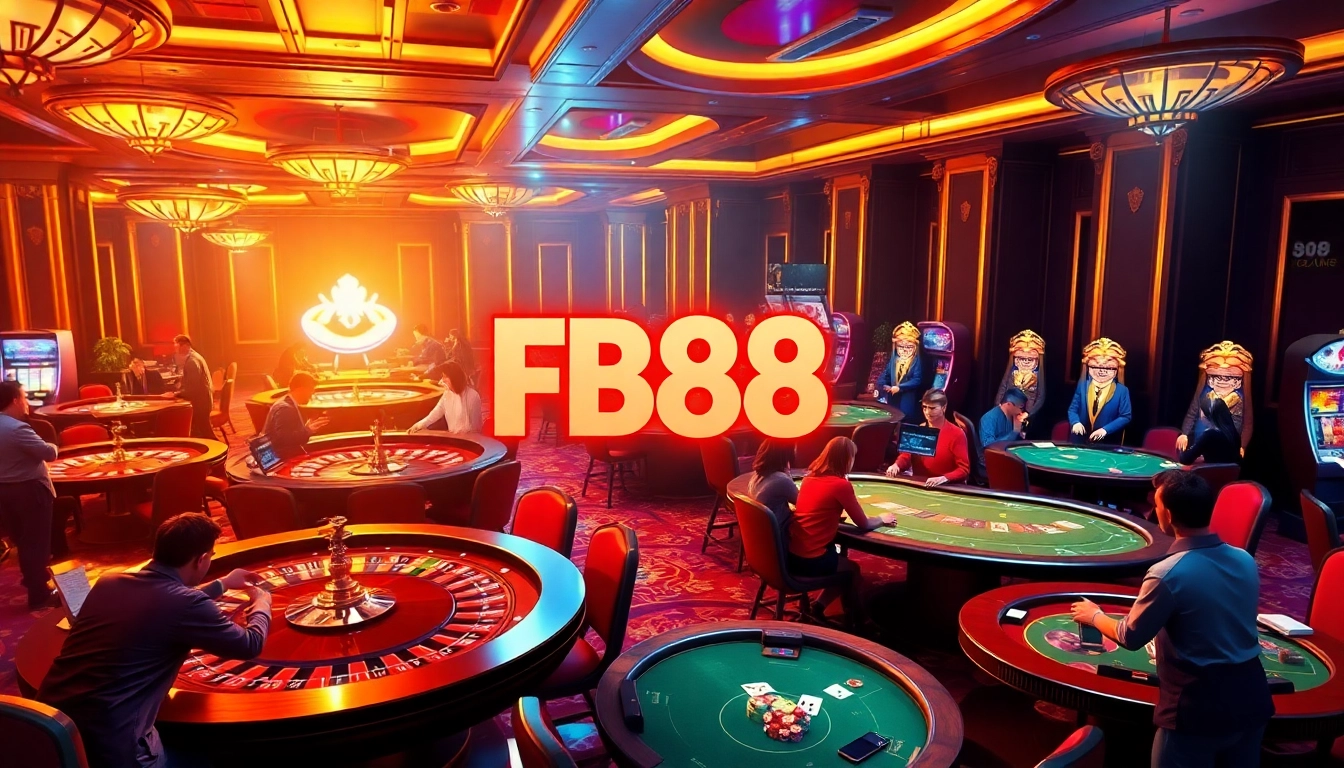 Experience high-stakes gambling at FB88 with players enjoying thrilling table games.