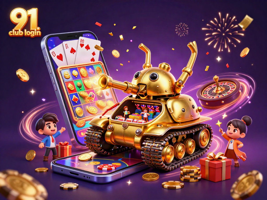 Engage in thrilling wins with 91 club login featuring 3D casino elements and animated games.