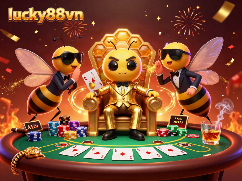 Experience thrilling gaming at lucky88vn, featuring a vibrant poker scene with animated characters in an engaging atmosphere.