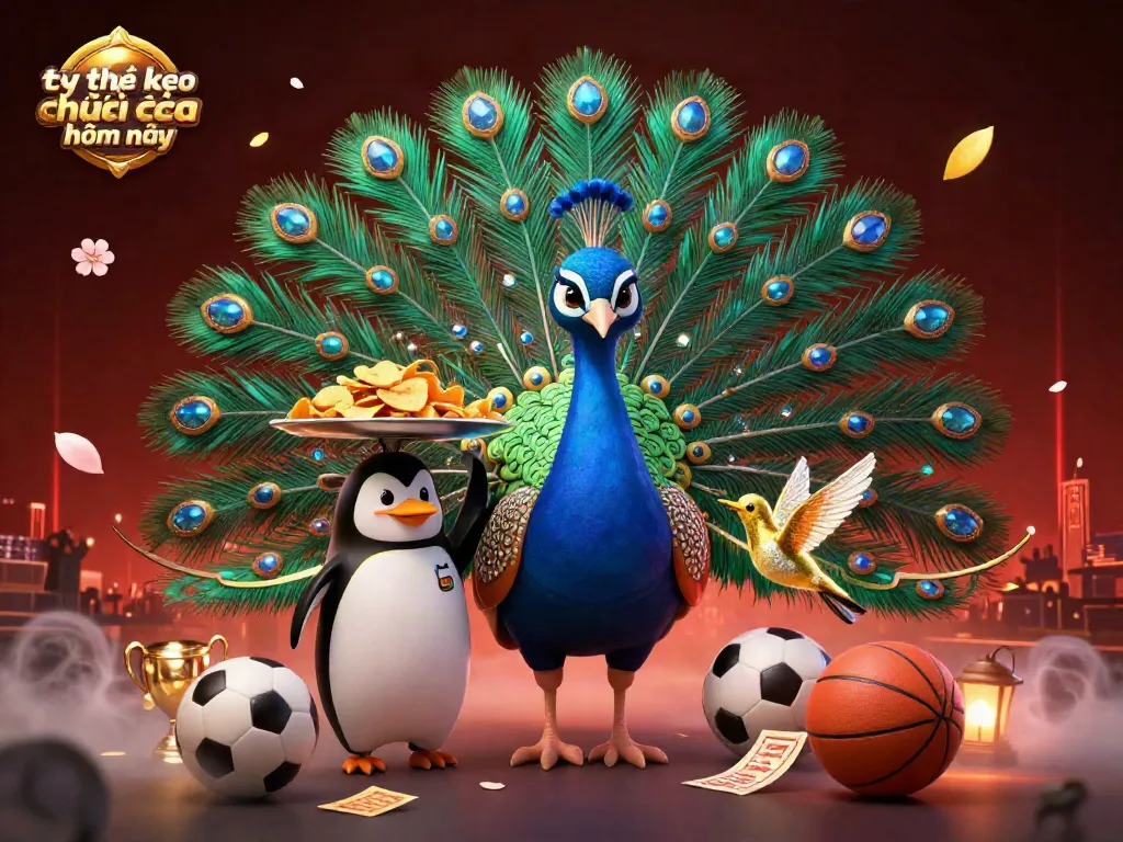 Explore tỷ lệ kèo nhà cái hôm nay with thrilling sports betting elements and vibrant characters.