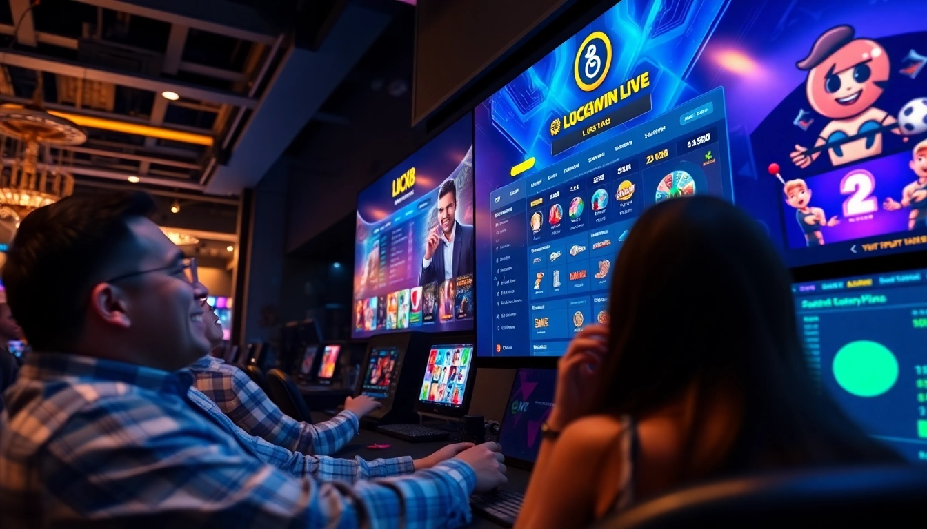 Exciting online gaming scene at luck8win.live showcasing vibrant casino and sports betting options.