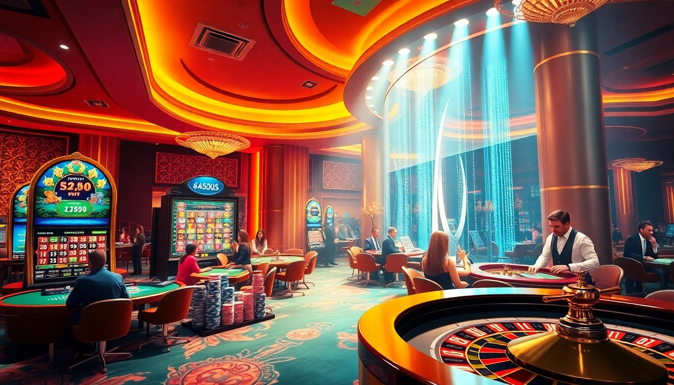 Gambling excitement at https://xx88.pizza/ with vibrant casino games and players at the table.