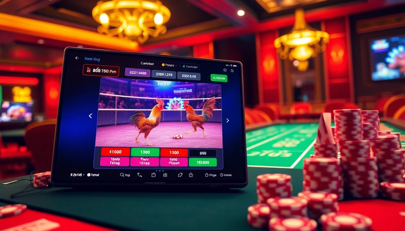 Experience Đá Gà Thomo BJ888 with vibrant online betting action and exciting cockfighting visuals.