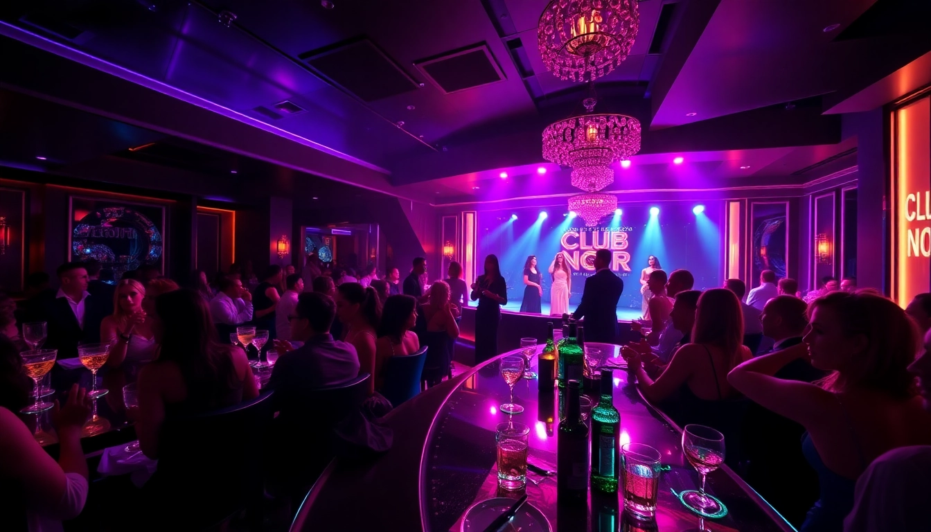 Night club sxm atmosphere at Club Noir with vibrant lights and energetic performances