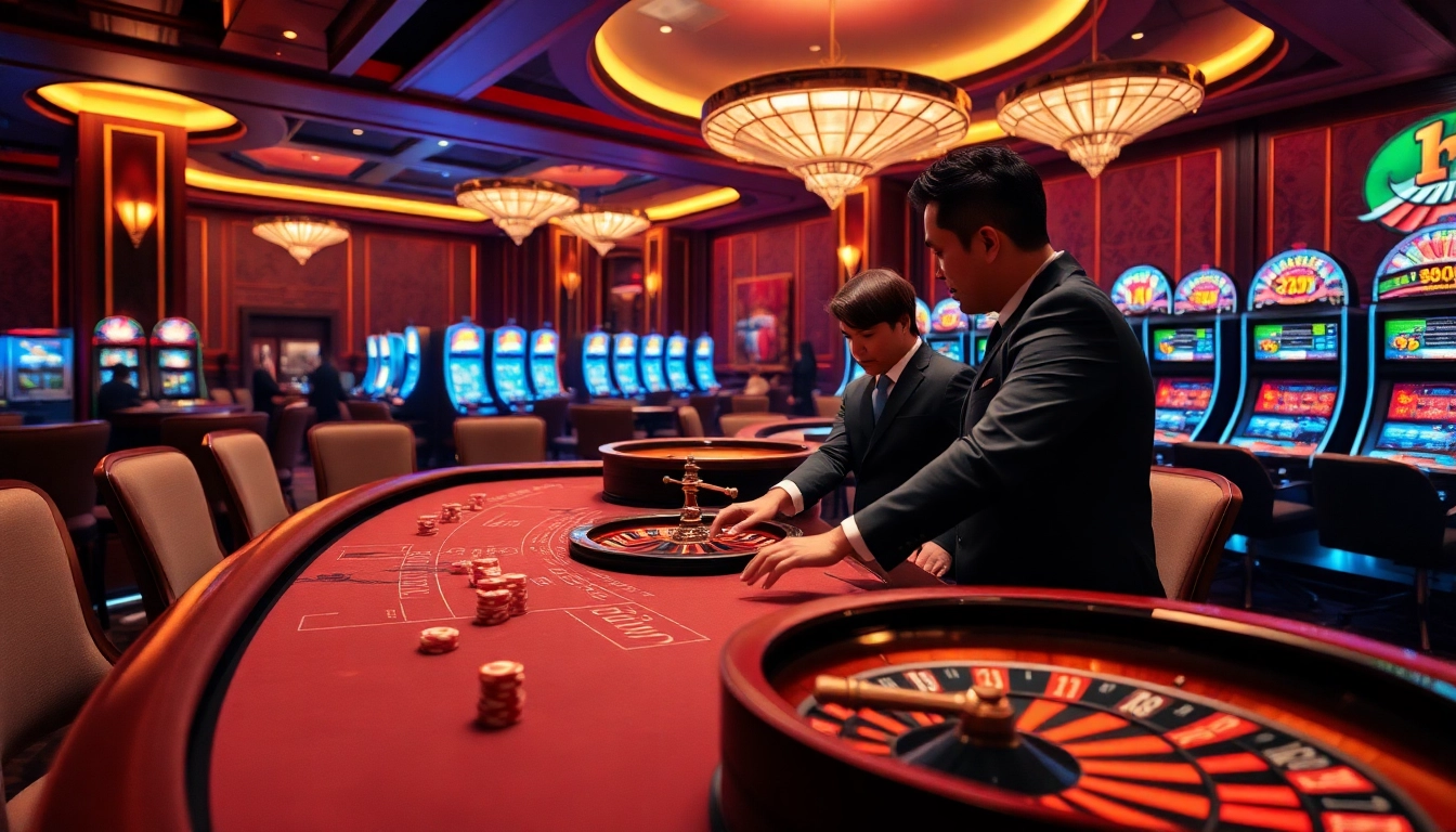 Experience the thrill of VAOBET casino games with vibrant tables and professional dealers.
