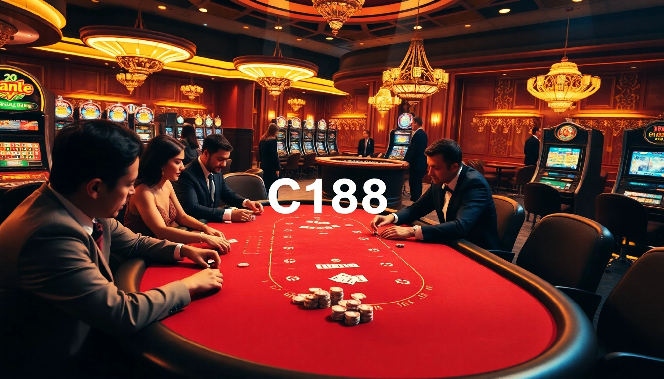 Players engaging in a high-stakes poker game at C168 casino, showcasing excitement and strategy.