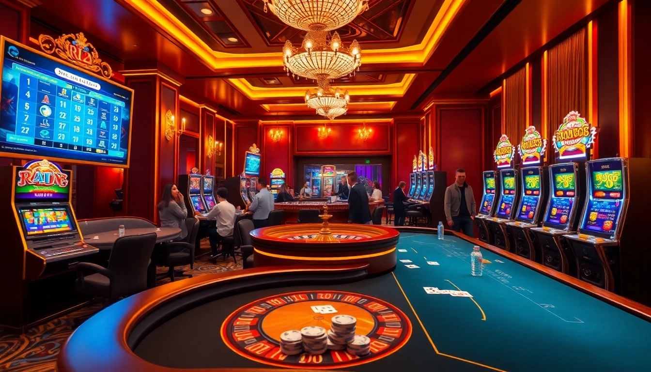 Play exciting slot machines at Raja Barong casino, featuring vibrant colors and thrilling gameplay.