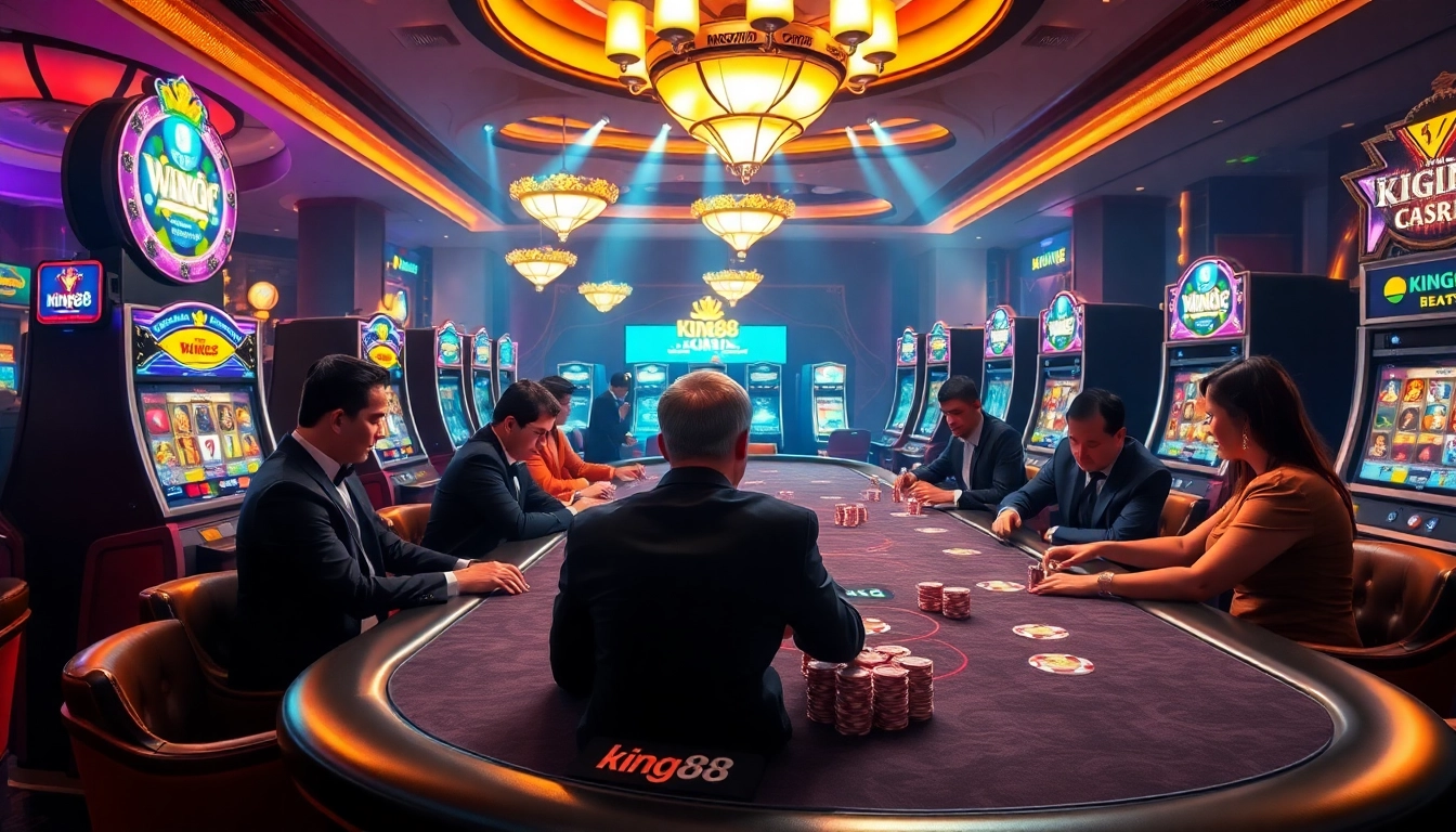 Experience the thrill of king88 at a vibrant casino with charming games and luxurious poker action.
