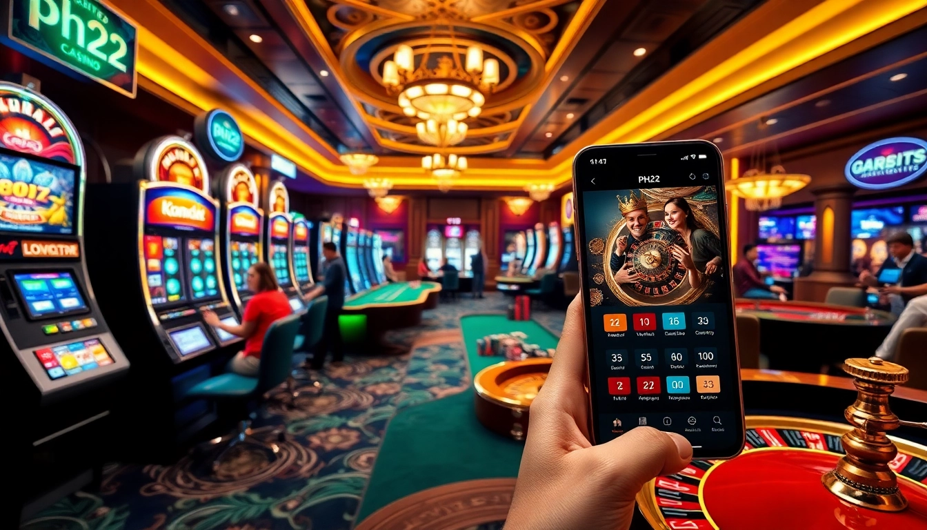 Feel the excitement at https://ph22.net.ph/ as players enjoy thrilling games and celebrate wins in a luxurious casino setting.