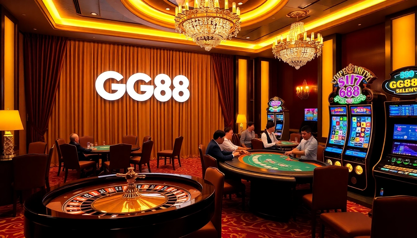 Experience thrilling gameplay at GG88’s luxurious casino tables and vibrant slot machines.