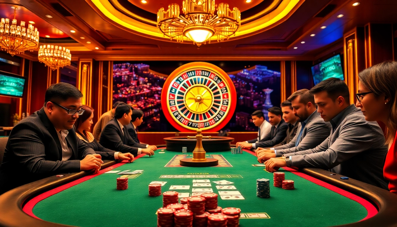 Experience excitement at the casino with poker and roulette, inspired by https://jun88buzz.info/ ambiance.