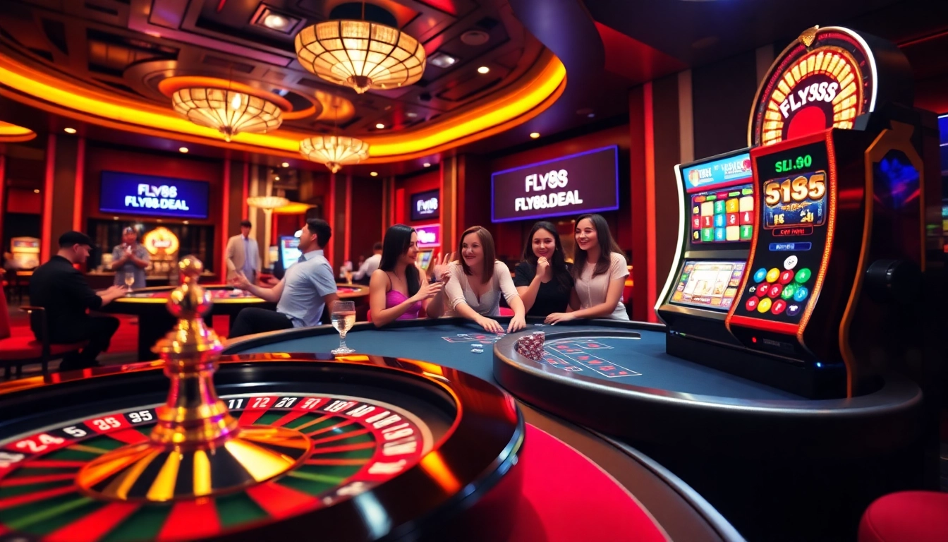 Players enjoying captivating games at FLY88.DEAL casino, showcasing the thrill of winning.