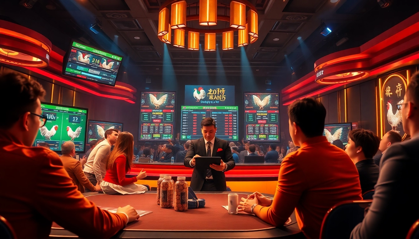 DAGA live chicken fighting platform at dagawin.live, featuring professional interactive dealers and vibrant gaming interface.