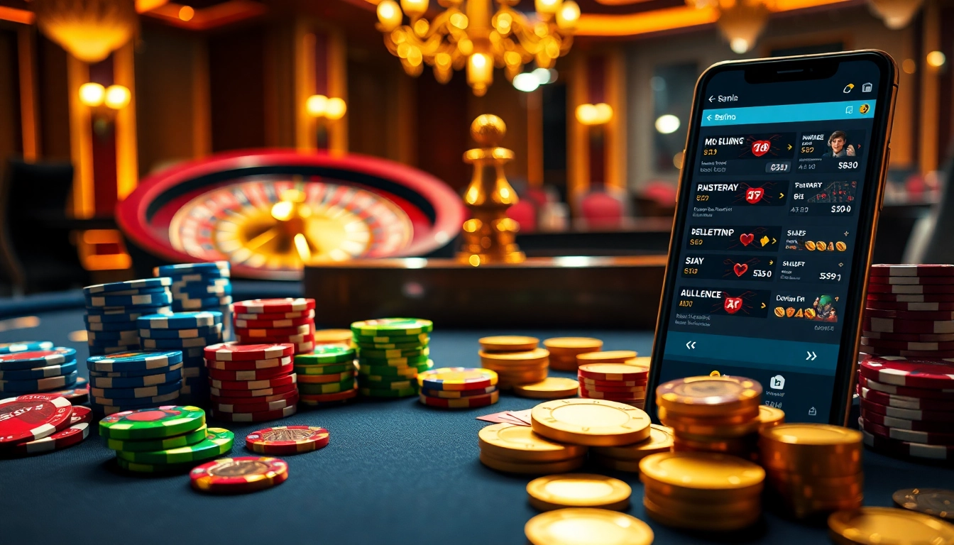Experience the excitement of casino gaming at https://rr88sa.com/ with vibrant poker chips and a roulette wheel.