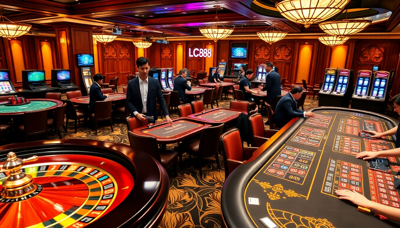 Experience the thrill of gaming at https://lc88pro.com/ with lively casino tables and vibrant slot machines.