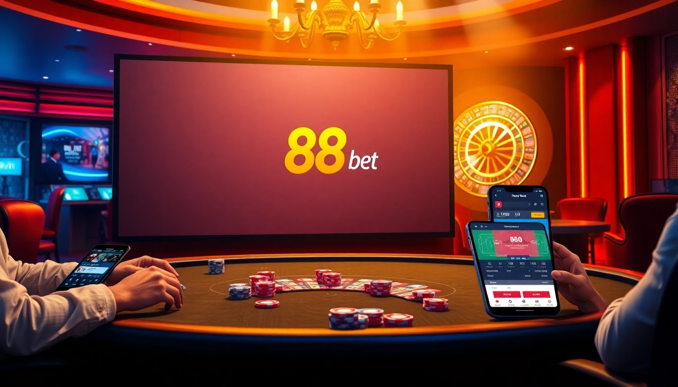 Players enjoying an intense poker game while engaging with the 88i bet online platform, showcasing the thrill of gambling.