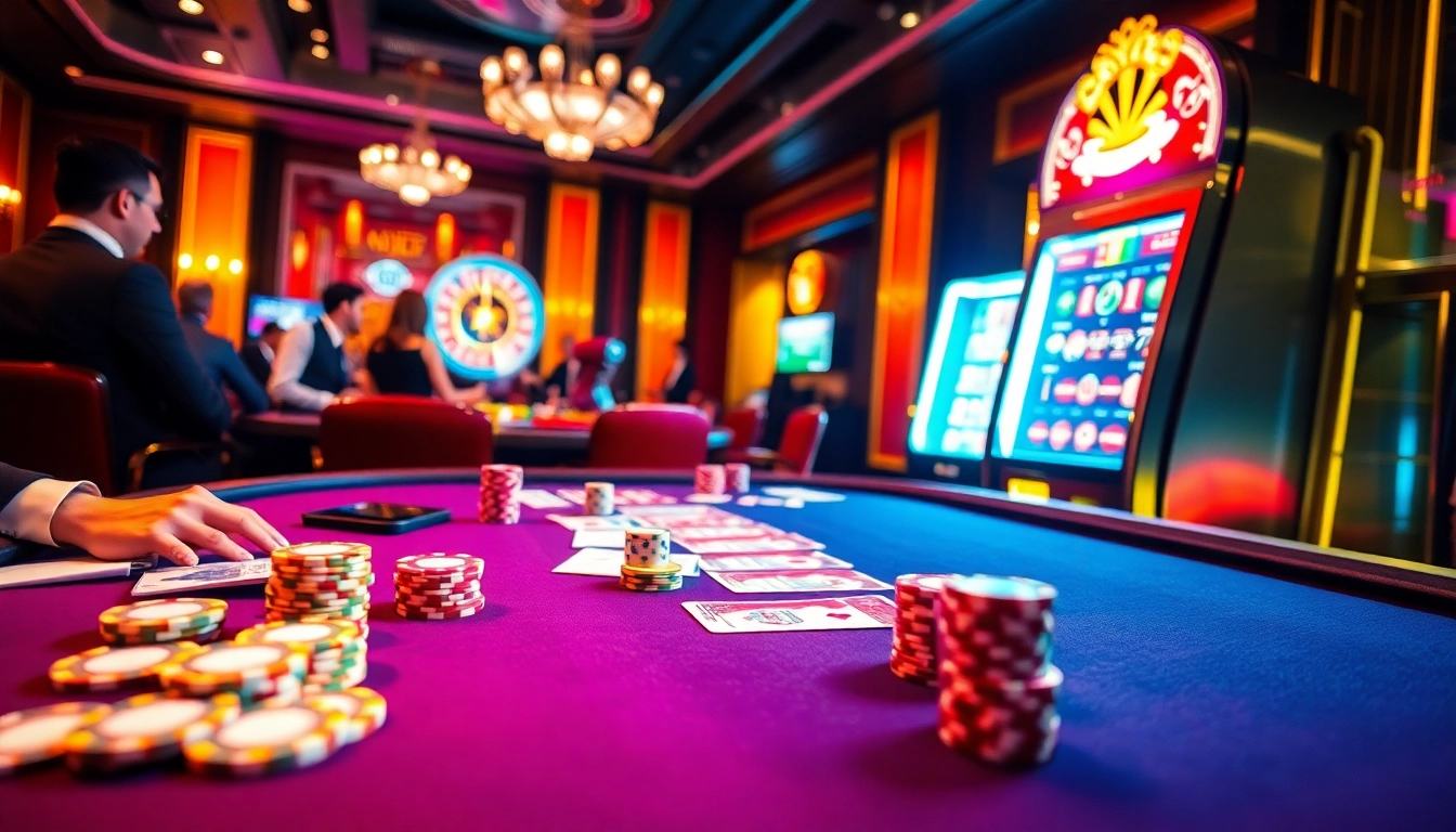 Experience thrilling gameplay at mb66.nyc with vibrant casino visuals and engaging gaming elements.