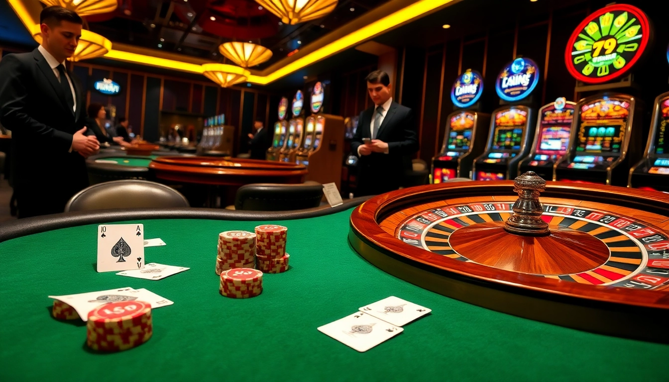 Experience thrilling gameplay at 79King Casino with elegant poker action and vibrant slot machines.