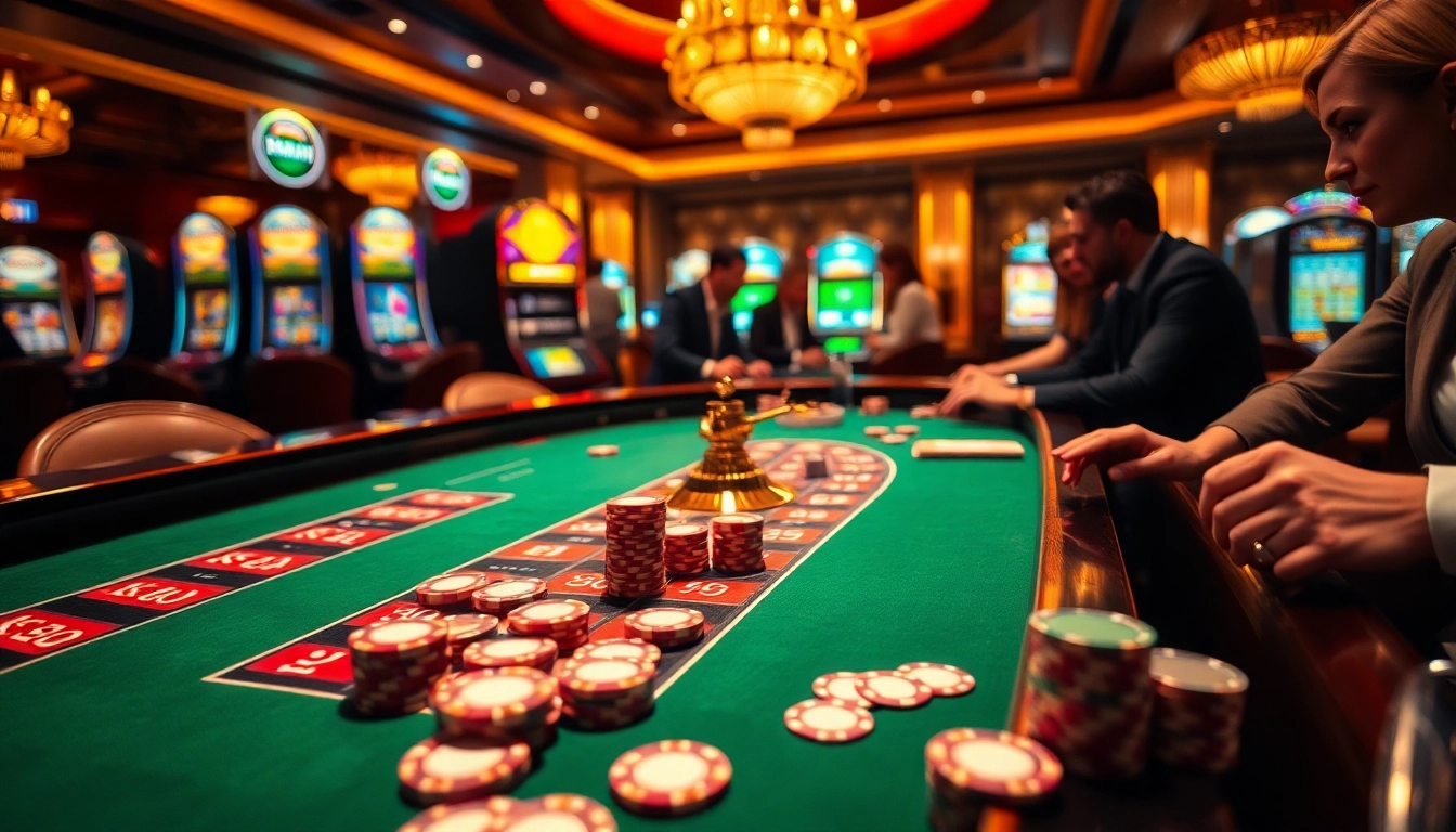 Exciting gaming action at 79win bet with roulette, poker chips, and vibrant casino ambiance.