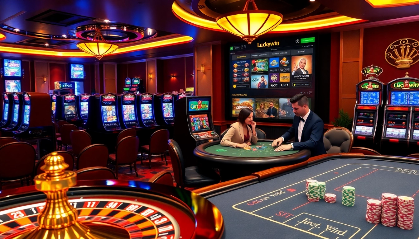 Engage with Luckywin's thrilling casino experience featuring vibrant slots and roulette.