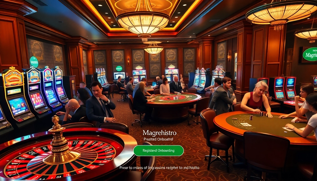 Gamblers register to win at luxurious casino tables while engaging in dynamic gameplay and excitement.