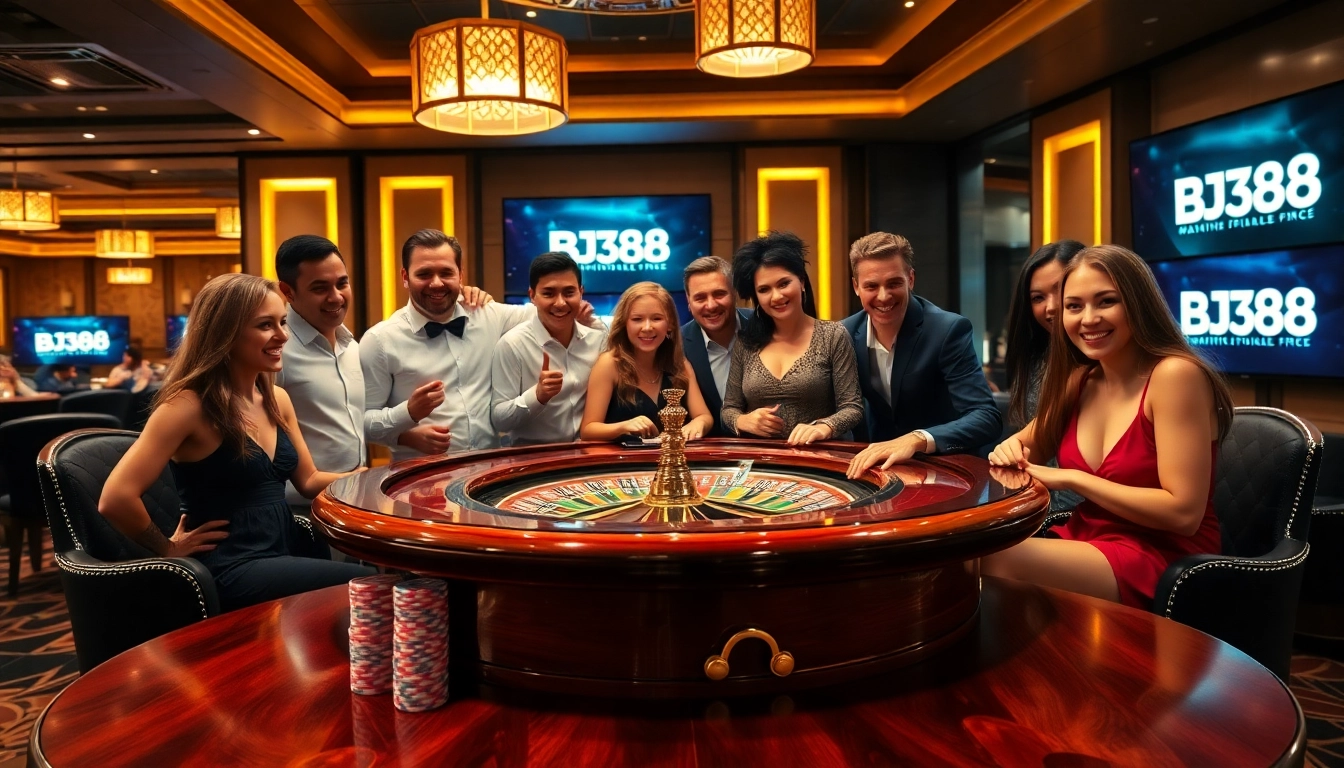 Experience high-stakes excitement with BJ388 at a luxurious casino blackjack table.