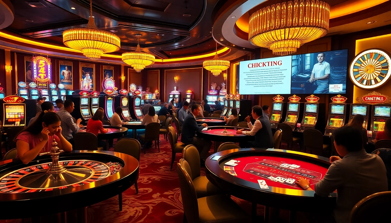 Tác giả Trần Chinh analyzes casino strategies while players enjoy various games.