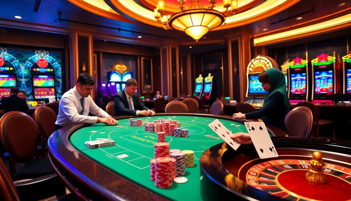Engage in thrilling casino gameplay at 88okwin.com with vibrant poker tables and slot machines.
