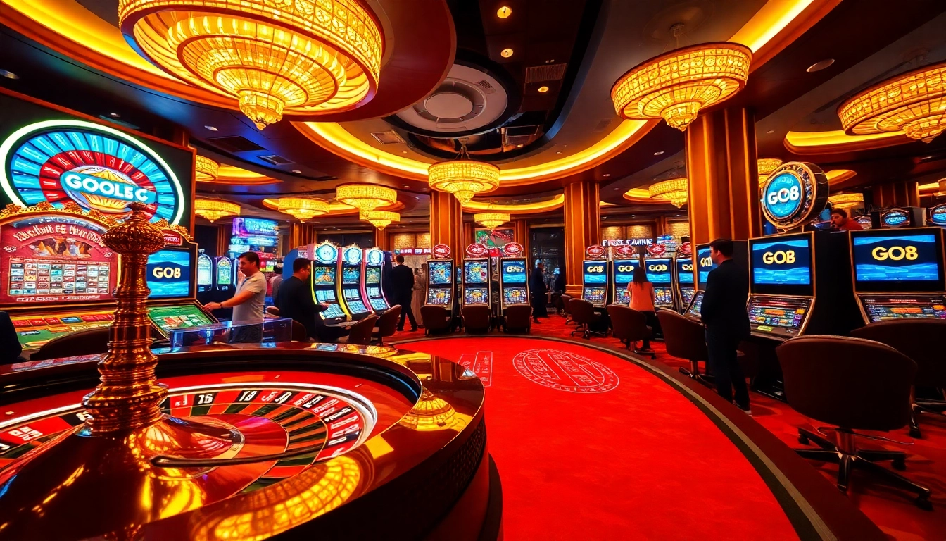GO8 gaming action featuring roulette, poker, and exciting slot machines.