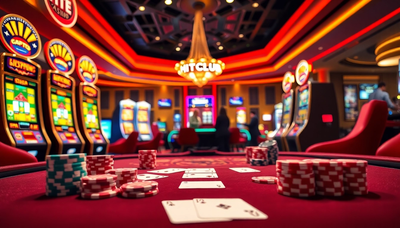 Experience thrilling moments at HITCLUB casino with captivating slot machines and poker games.