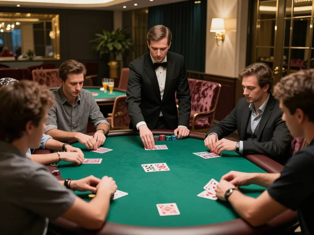 Players enjoying a high-stakes poker game in a luxurious setting showcasing game bài đổi thưởng uy tín atmosphere