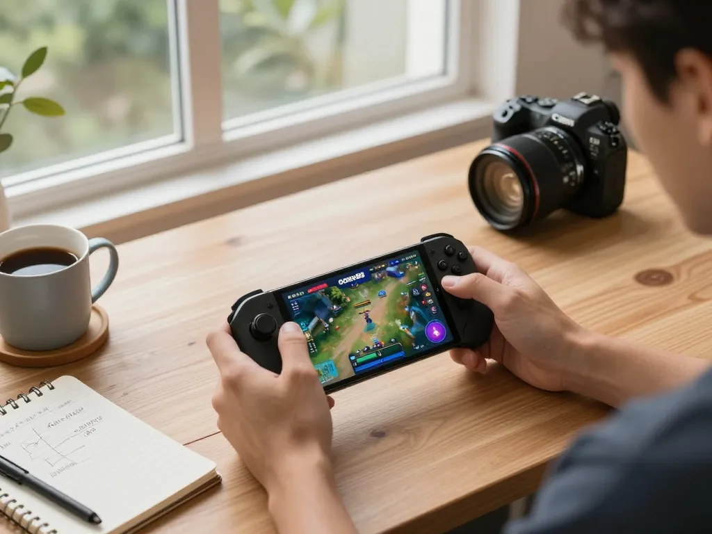 Engage with the tải app open88 on a mobile device while enjoying a cozy home gaming setup.